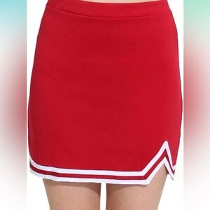 Amazon Red Double V A-line Cheer Uniform Skirt